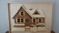 Intarsia Snowhouse Shadowbox