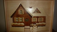 Intarsia Snowhouse Shadowbox