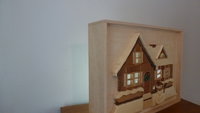 Intarsia Snowhouse Shadowbox