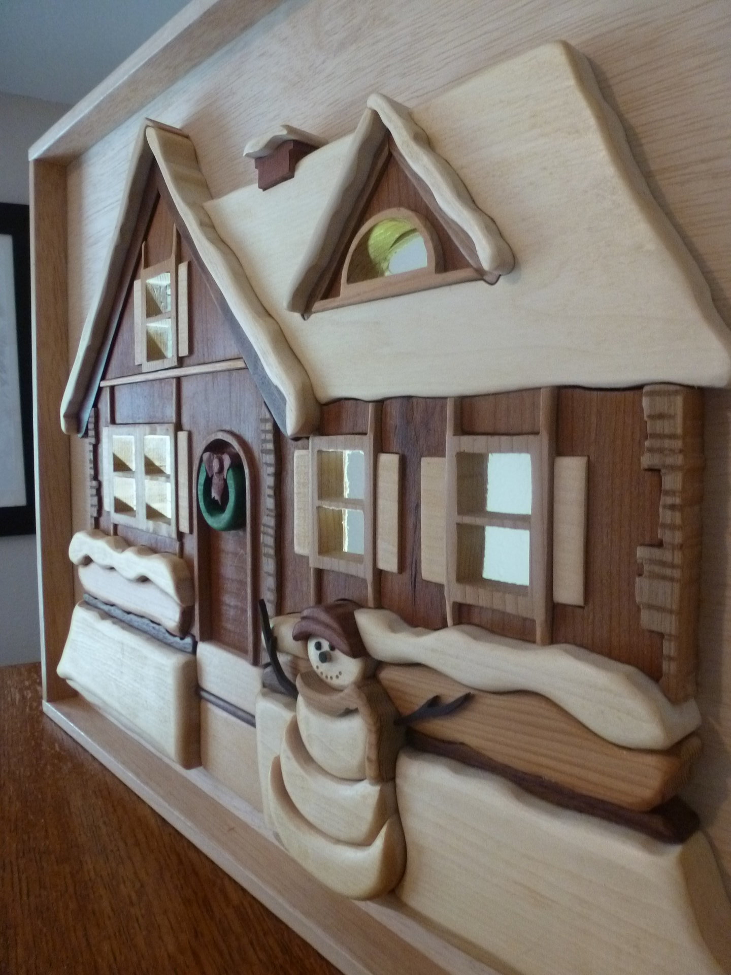 Intarsia Snowhouse Shadowbox