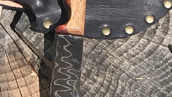 5” Damascus hunter