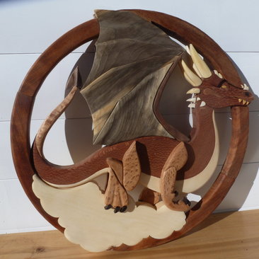 Intarsia Dragon 3D